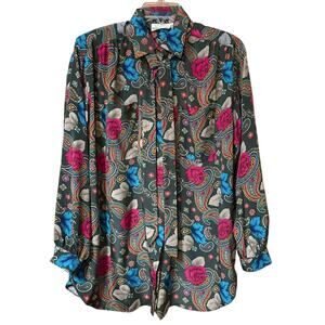 Alfred Dunner Statement Paisley Floral Shirt